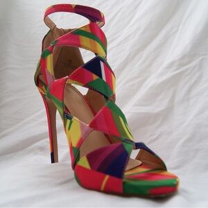 Colorful Strappy Women's Heels